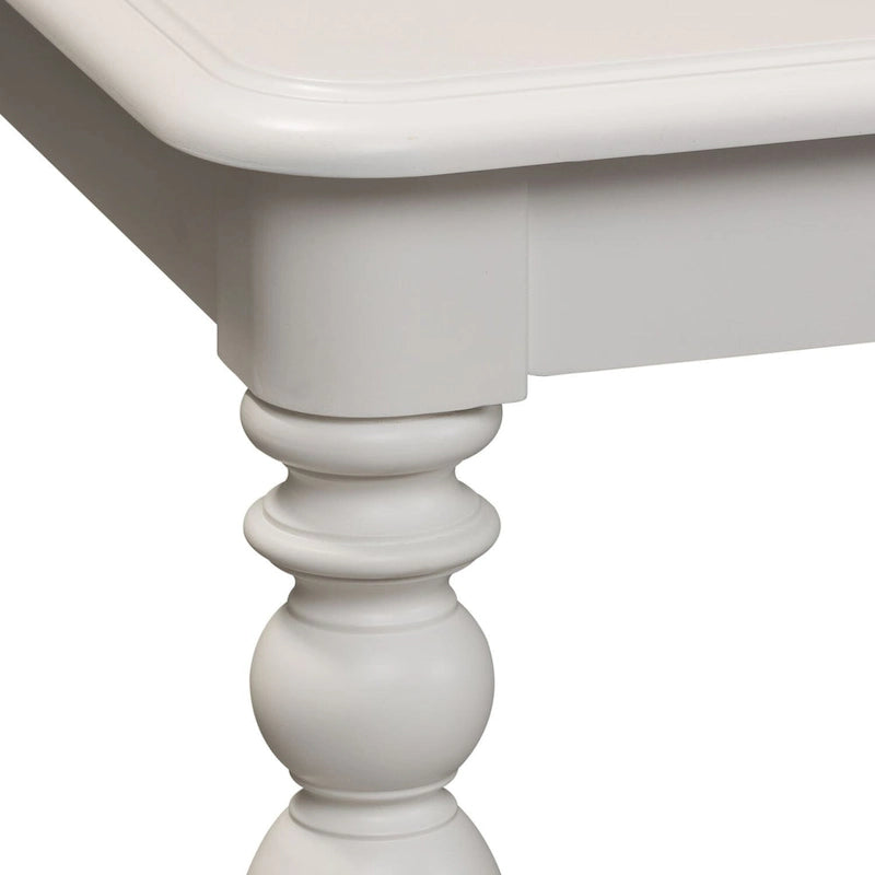 Table rectangulaire blanche avec pieds