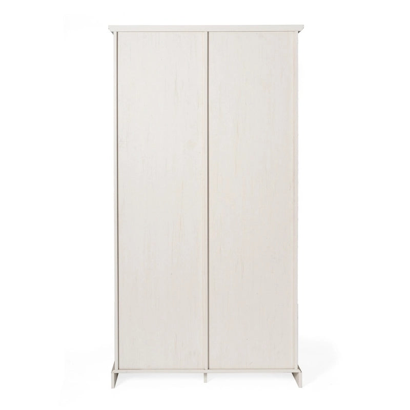 Farmhouse Storage Cabinet with Adjustable Shelves and Sliding Barn Door - 16.75D x 36.25W x 68H