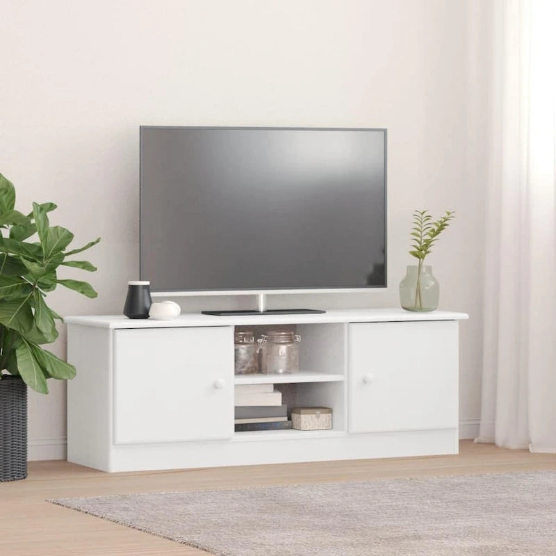 Solid Wood Pine TV Stand - 44.1 x 13.8 x 16.1