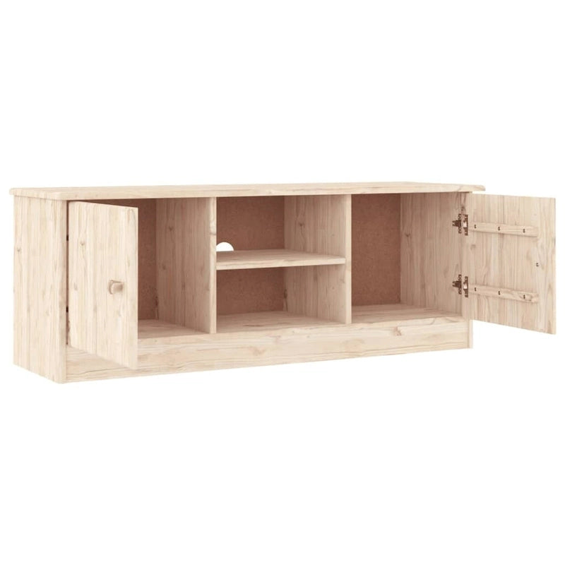 Solid Wood Pine TV Stand - 44.1 x 13.8 x 16.1