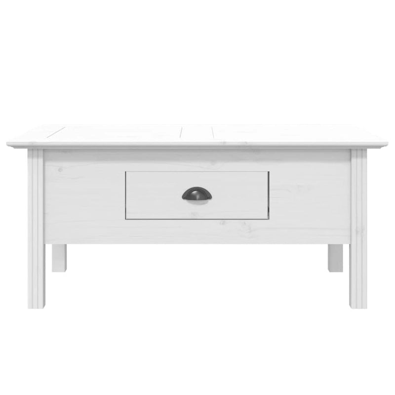 vidaXL Coffee Table Accent Side Table for Living Room BODO Solid Wood Pine - 39.4x21.7x17.7
