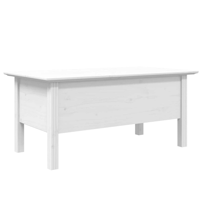 vidaXL Coffee Table Accent Side Table for Living Room BODO Solid Wood Pine - 39.4x21.7x17.7