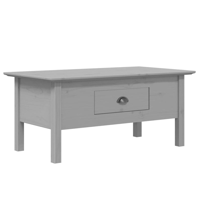 vidaXL Coffee Table Accent Side Table for Living Room BODO Solid Wood Pine - 39.4x21.7x17.7
