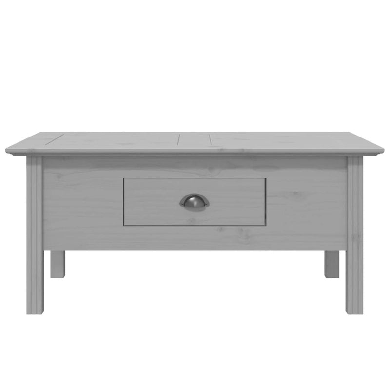 vidaXL Coffee Table Accent Side Table for Living Room BODO Solid Wood Pine - 39.4x21.7x17.7
