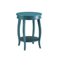 Table d'appoint ronde bleu sarcelle - 61H x 46L x 46P cm