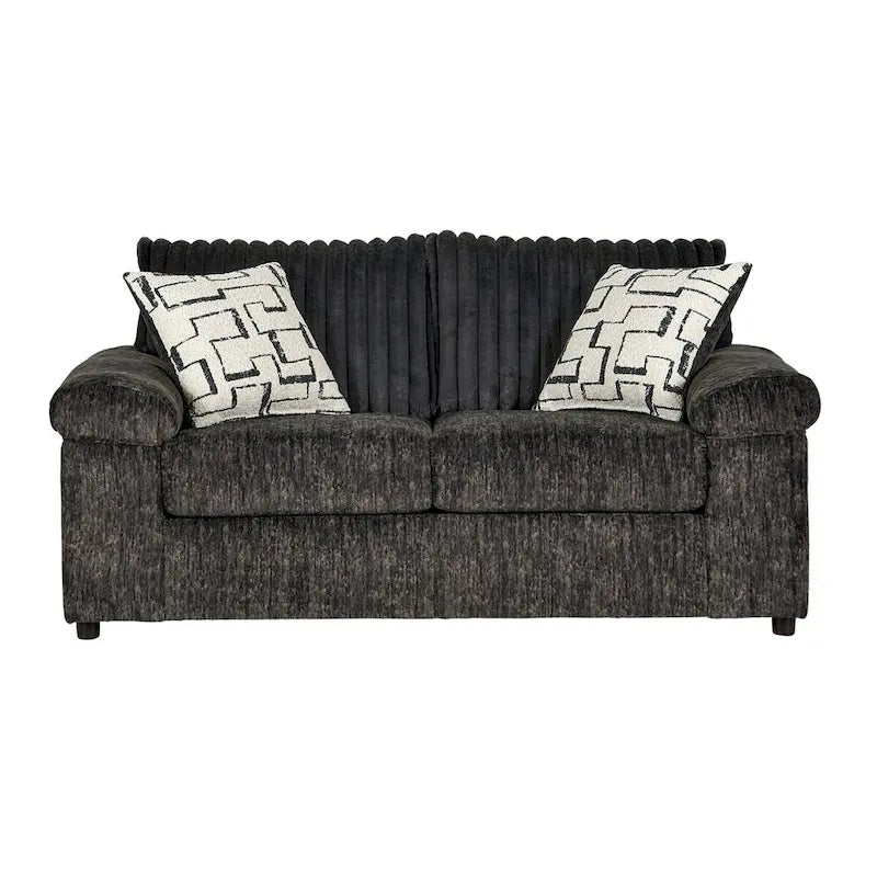 Roundhill Furniture Nason Wide Wale Corduroy Sofa, Loveseat, and Ottoman Set