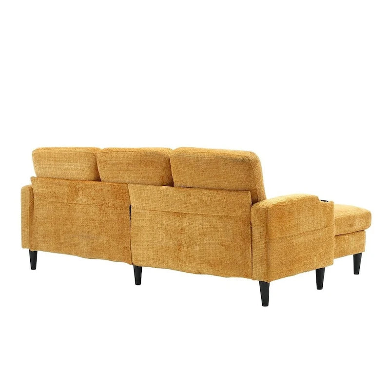 Modular Sleeper Sectional Sofa with Storage Ottoman