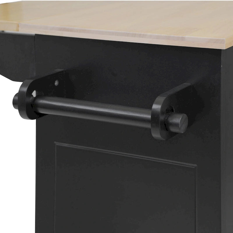 Chariot de cuisine roulant de 53,9 de largeur avec étagère de rangement interne - N/A