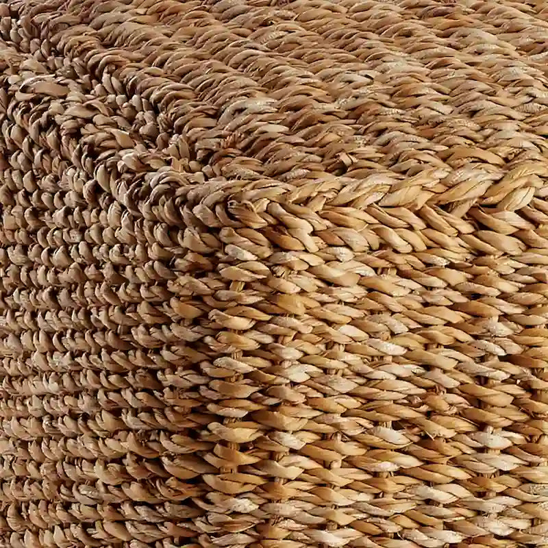 Pouf carré en jonc de mer côtier