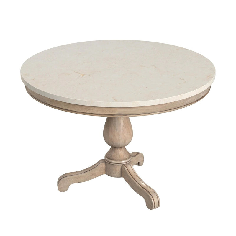 Table à manger ronde sur pied en marbre de 112 cm