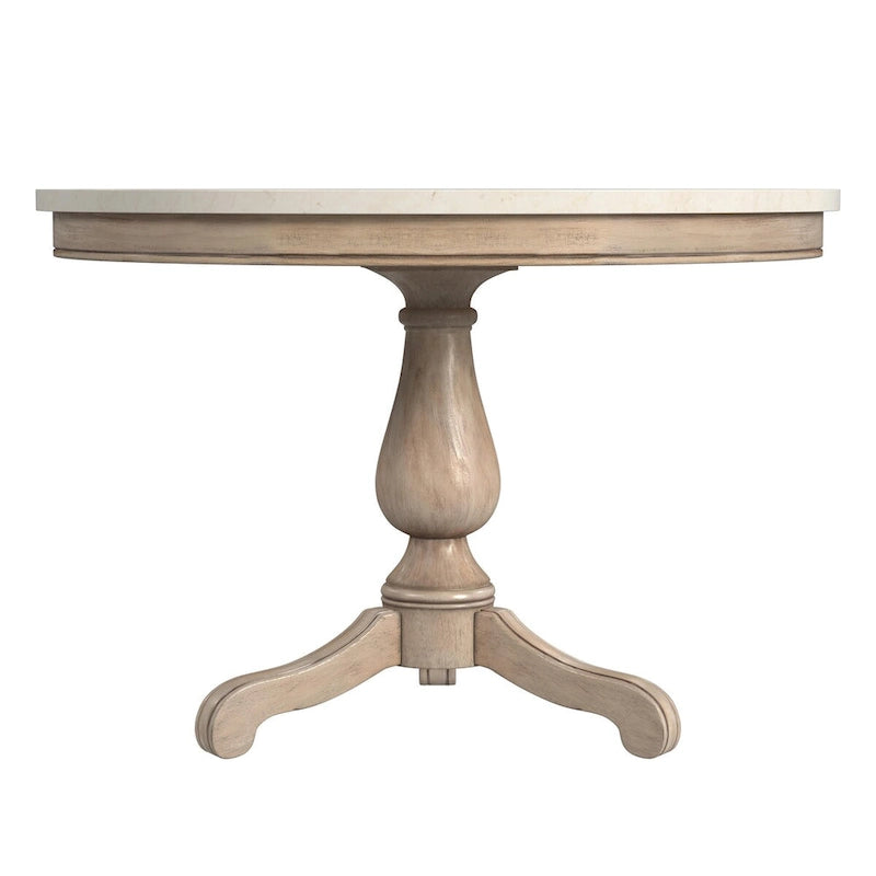 Table à manger ronde sur pied en marbre de 112 cm