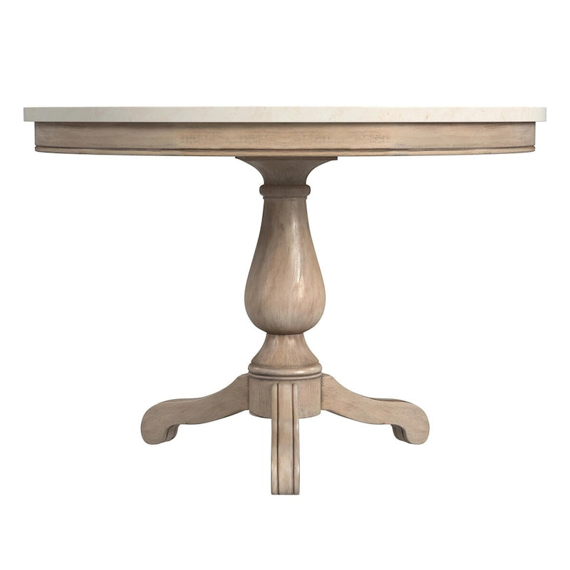 Table à manger ronde sur pied en marbre de 112 cm