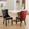 Chaise de salle à manger contemporaine capitonnée haut de gamme avec clous décoratifs