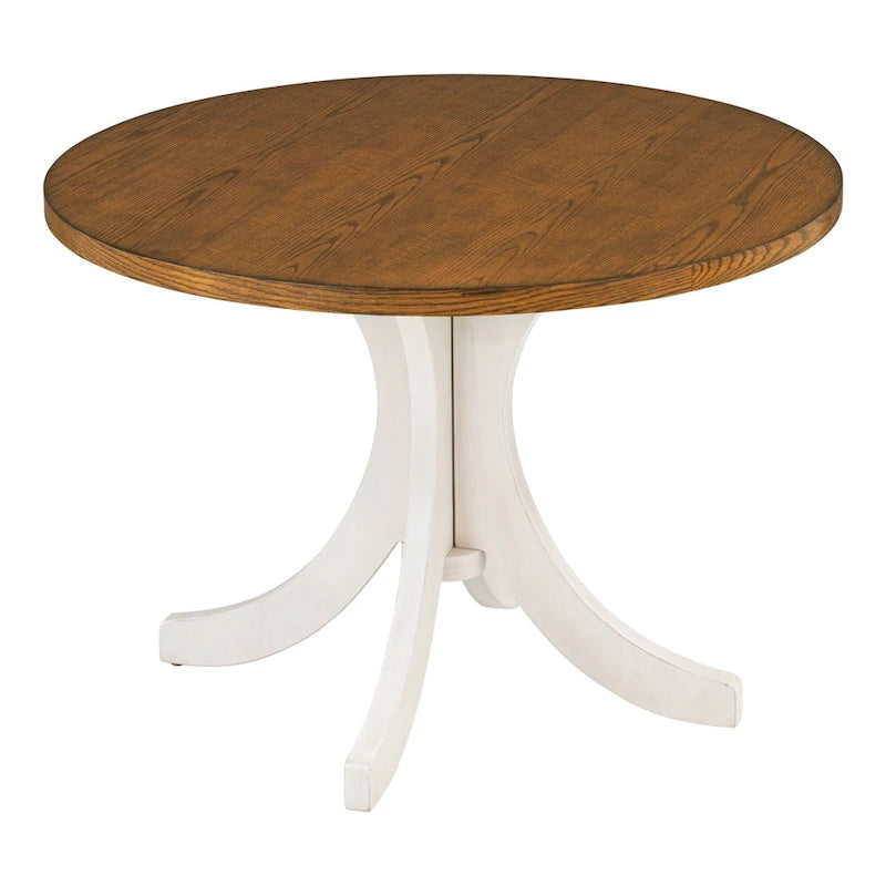 Table à manger ronde de 42 po - Style Mid-Century, 4 places