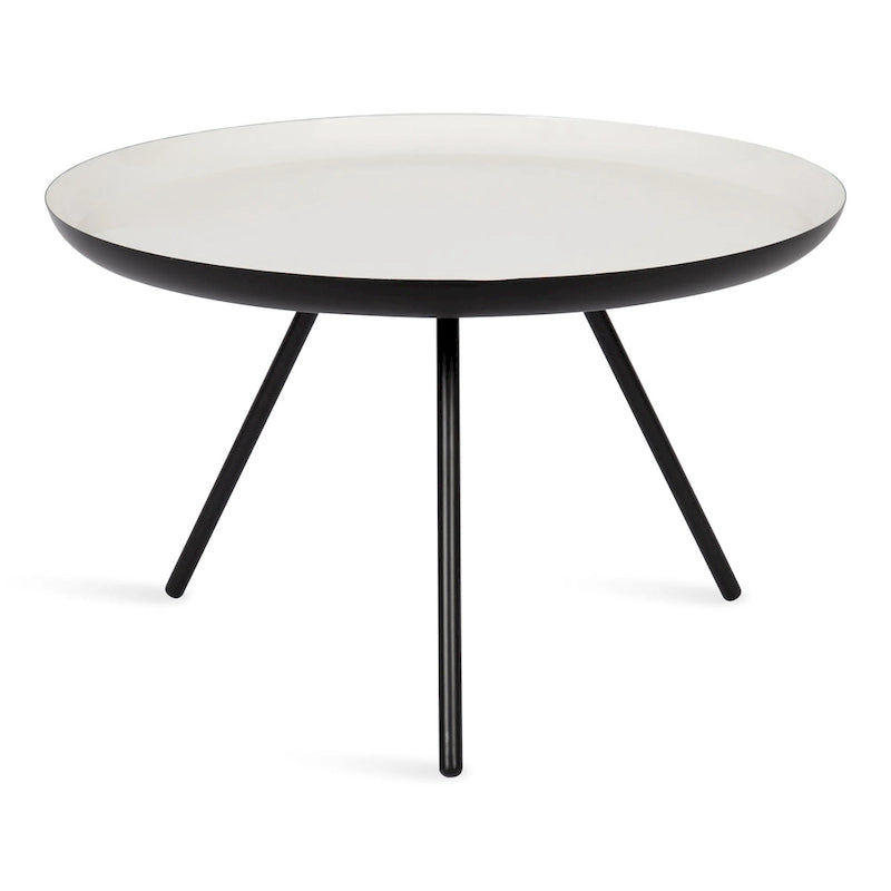 Table basse ronde en métal - 25" de diamètre