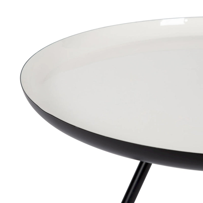 Table basse ronde en métal - 25" de diamètre