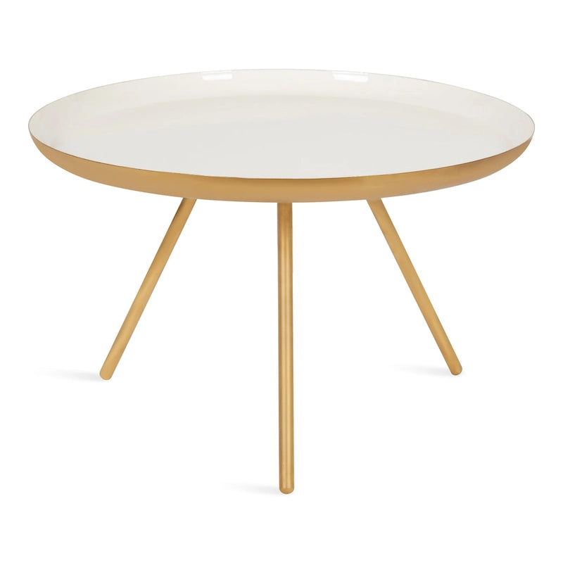 Table basse ronde en métal - 25" de diamètre