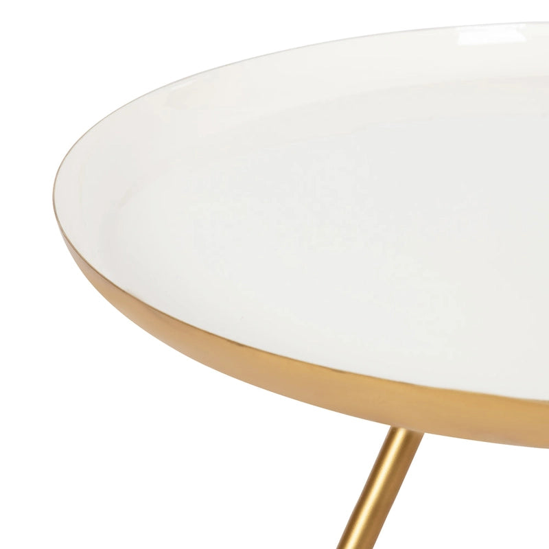 Table basse ronde en métal - 25" de diamètre