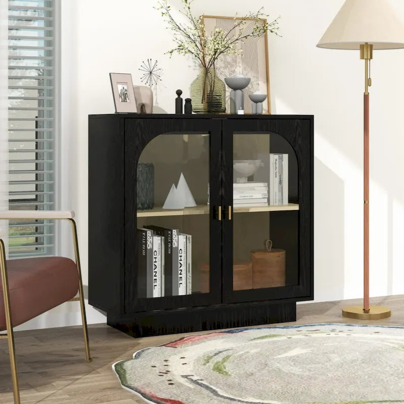 Meuble de rangement avec porte en acrylique pour salon, salle à manger, bureau