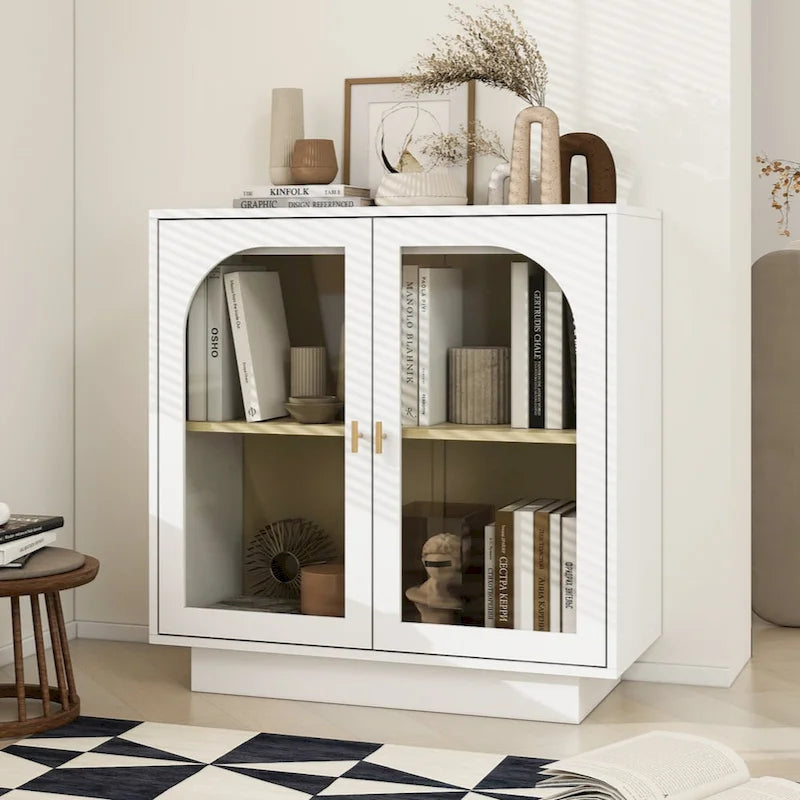 Meuble de rangement avec porte en acrylique pour salon, salle à manger, bureau