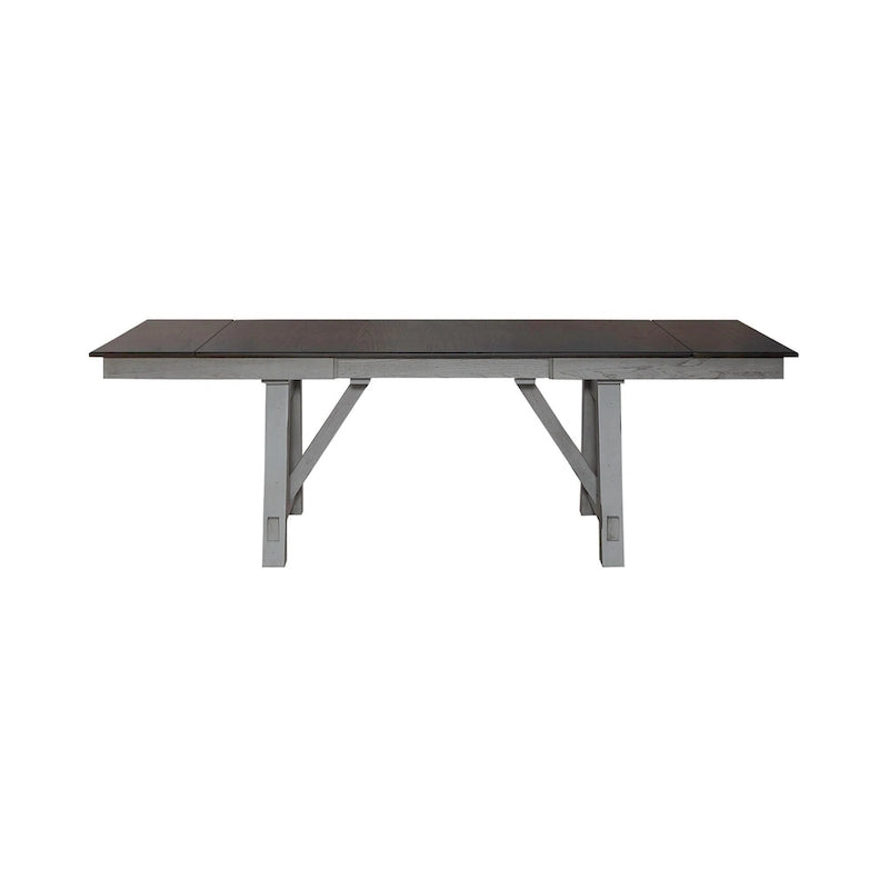 Newport Smokey Grey 6 Piece Trestle Table Set