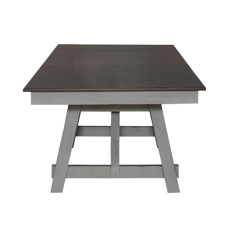 Newport Smokey Grey 6 Piece Trestle Table Set