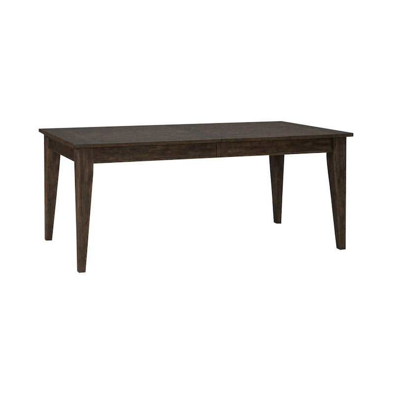 Table à manger rustique rectangulaire à pieds marron