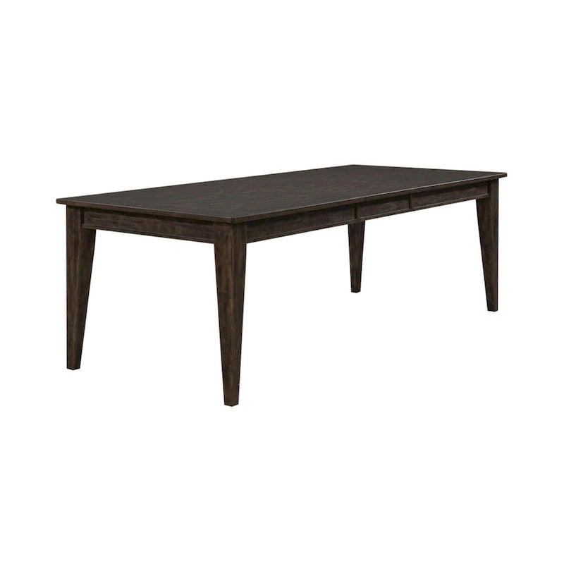 Table à manger rustique rectangulaire à pieds marron