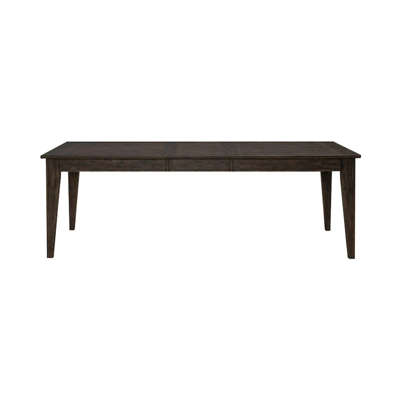 Table à manger rustique rectangulaire à pieds marron