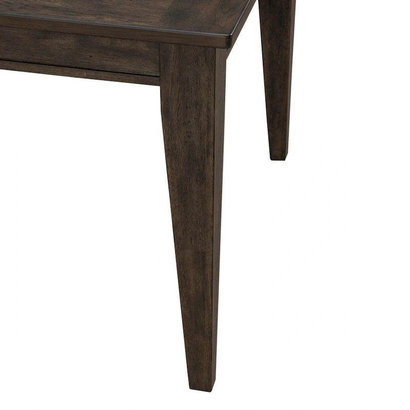Table à manger rustique rectangulaire à pieds marron