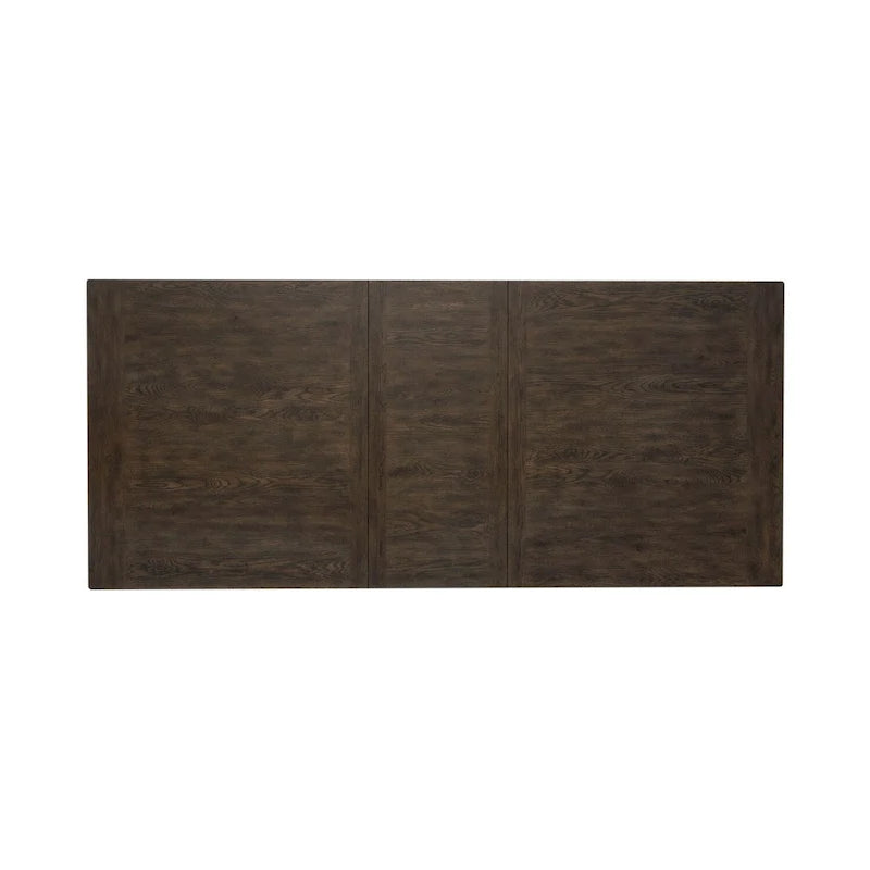 Table à manger rustique rectangulaire à pieds marron