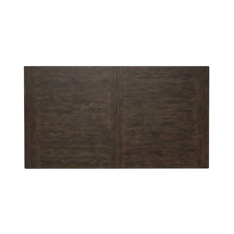 Table à manger rustique rectangulaire à pieds marron
