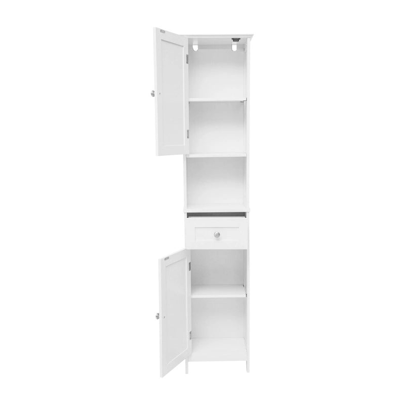Freestanding Bathroom Tall Linen Tower Storage Organizer with Shelves