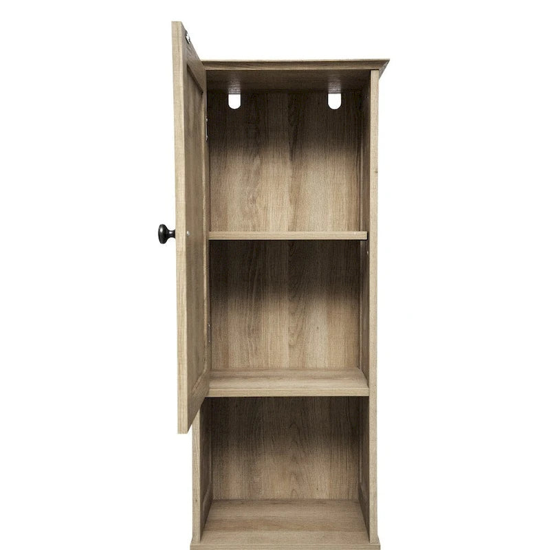 Freestanding Bathroom Tall Linen Tower Storage Organizer with Shelves