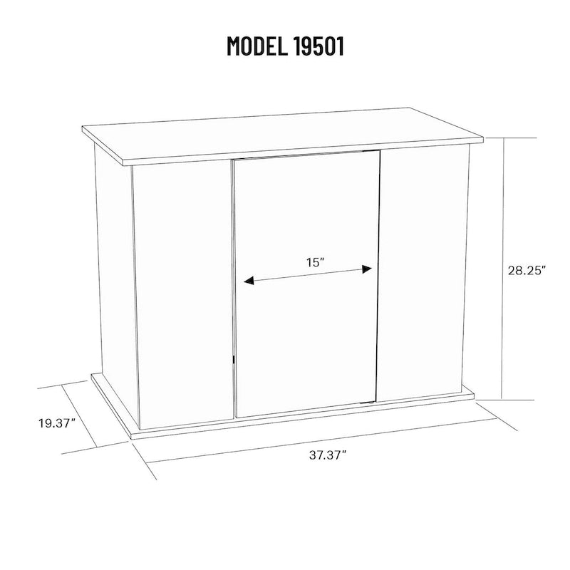 50/65 Gallon Serene Cherry Aquarium Stand with Enclosed Storage